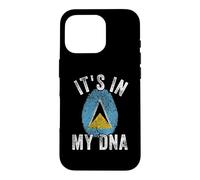 Funny It's in My DNA Drapeau de Sainte Lucie Empreinte Digitale Coque pour iPhone 16 Pro