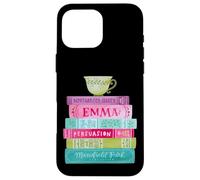 Funny Jane Austen Livre pour Fans de thé Vintage littéraire Coque pour iPhone 16 Pro Max