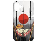 Funny Japan Nature Pattern for Vacation with Sleeping Sushi Coque pour iPhone 16 Plus