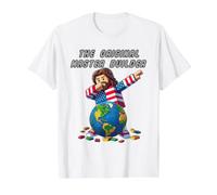 Funny Jesus Dab The Original Master Builder Christian Faith T-Shirt Graphique avec Valeur, Homme, Blanc, M