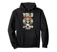 Funny Jesus Yolo JK BRB Sarcastique Humour Chrétien Sweat à Capuche