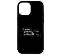 Funny Joke Programming If Coding Headphones Focus T-Shirt Coque pour iPhone 12 Pro Max