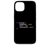 Funny Joke Programming If Coding Headphones Focus T-Shirt Coque pour iPhone 13