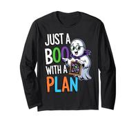 Funny Just A Boo With A Plan Cute Halloween Manche Longue