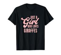 Funny Just A Girl Who Loves Girafes T-Shirt Graphique avec Valeur