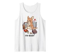 Funny Kangaroo Im Busy Boba Tea Snacks Zoo Garçons Filles Enfants Débardeur