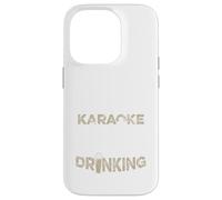 Funny Karaoke Singer Bar Music Lover Singing Drinking Bar Coque pour iPhone 14 Pro