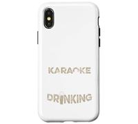 Funny Karaoke Singer Bar Music Lover Singing Drinking Bar Coque pour iPhone X/XS