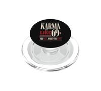 Funny Karma Spiritual Mindfulness Citation Retro Typographie PopSockets PopGrip pour MagSafe