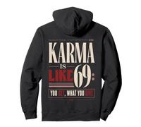 Funny Karma Spiritual Mindfulness Citation Retro Typographie Sweat à Capuche