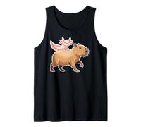 Funny Kawaii Axolotl and Capybara Lover Kids Girls Men Women Débardeur