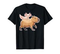 Funny Kawaii Axolotl and Capybara Lover Kids Girls Men Women T-Shirt