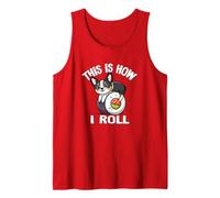 Funny Kawaii How I Roll Sushi Black Tricolor Corgi Lover Débardeur