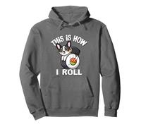 Funny Kawaii How I Roll Sushi Black Tricolor Corgi Lover Sweat à Capuche