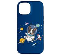Funny Kawaii Kids Boys Space Astronaut Rat Terrier Lover Coque pour iPhone 15