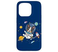 Funny Kawaii Kids Boys Space Astronaut Rat Terrier Lover Coque pour iPhone 15 Pro