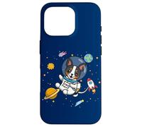 Funny Kawaii Kids Boys Space Astronaut Rat Terrier Lover Coque pour iPhone 16 Pro