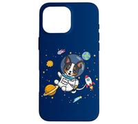 Funny Kawaii Kids Boys Space Astronaut Rat Terrier Lover Coque pour iPhone 16 Pro Max