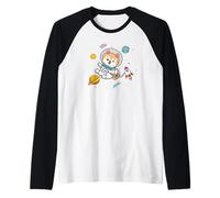 Funny Kawaii Kids Girls Boys Space Pomeranian Lover Manche Raglan