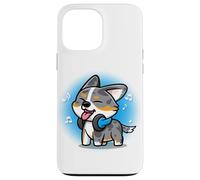 Funny Kawaii Kids Music Headphones Blue Merle Corgi Lover Coque pour iPhone 13 Pro Max