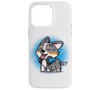 Funny Kawaii Kids Music Headphones Blue Merle Corgi Lover Coque pour iPhone 14 Pro Max