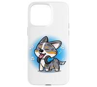 Funny Kawaii Kids Music Headphones Blue Merle Corgi Lover Coque pour iPhone 15 Pro Max