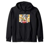 Funny Kawaii Kids Ramen Blue Merle Australian Shepherd Lover Sweat à Capuche