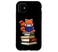 Funny Kawaii Kids Read Books Red Panda Lover Coque pour iPhone 11