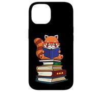 Funny Kawaii Kids Read Books Red Panda Lover Coque pour iPhone 14