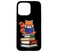 Funny Kawaii Kids Read Books Red Panda Lover Coque pour iPhone 15 Pro Max