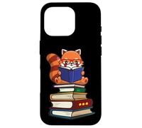 Funny Kawaii Kids Read Books Red Panda Lover Coque pour iPhone 16 Pro