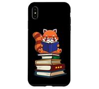 Funny Kawaii Kids Read Books Red Panda Lover Coque pour iPhone XS Max