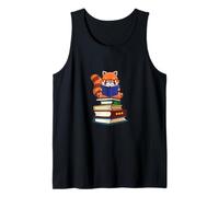 Funny Kawaii Kids Read Books Red Panda Lover Débardeur