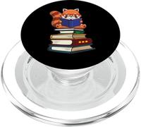 Funny Kawaii Kids Read Books Red Panda Lover PopSockets PopGrip pour MagSafe