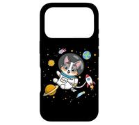 Funny Kawaii Kids Space Astronaut Blue Merle Corgi Lover Coque pour iPhone 17 Pro