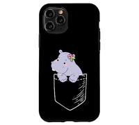 Funny Kawaii Kids Womens Girls Pocket Hippo Lover Coque pour iPhone 11 Pro