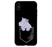 Funny Kawaii Kids Womens Girls Pocket Hippo Lover Coque pour iPhone XS Max