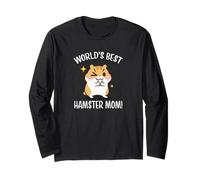 Funny Kawaii Womens Girls Kids Worlds Best Hamster Mom Lover Manche Longue
