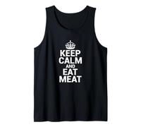 Funny Keep Calm Eat Meat | Burger Steak Bacon Lover Débardeur