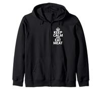 Funny Keep Calm Eat Meat | Burger Steak Bacon Lover Sweat à Capuche