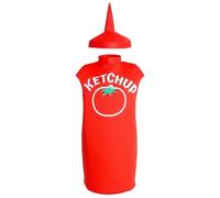 Funny Ketchup Costume - Humorous Cosplay Outfit Party Props | Matching Funny Mustard Costume Design for Couples or Groups | Theme Party Halloween Stage Performance Carnival Holiday Birthday Masquerade
