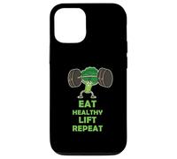 Funny Keto Powerlifting Broccoli - Eat Healthy Lift Repeat Coque pour iPhone 12/12 Pro