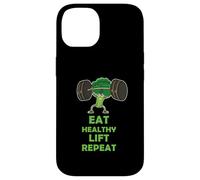 Funny Keto Powerlifting Broccoli - Eat Healthy Lift Repeat Coque pour iPhone 14