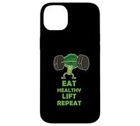 Funny Keto Powerlifting Broccoli - Eat Healthy Lift Repeat Coque pour iPhone 14 Plus