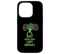 Funny Keto Powerlifting Broccoli - Eat Healthy Lift Repeat Coque pour iPhone 14 Pro