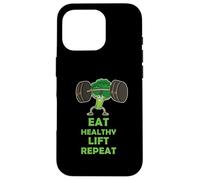Funny Keto Powerlifting Broccoli - Eat Healthy Lift Repeat Coque pour iPhone 16 Pro