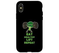 Funny Keto Powerlifting Broccoli - Eat Healthy Lift Repeat Coque pour iPhone X/XS