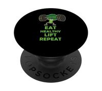 Funny Keto Powerlifting Broccoli - Eat Healthy Lift Repeat PopSockets PopGrip Adhésif