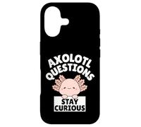 Funny Kids Axolotl Questions Stay Curious Coque pour iPhone 17
