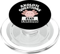 Funny Kids Axolotl Questions Stay Curious PopSockets PopGrip pour MagSafe